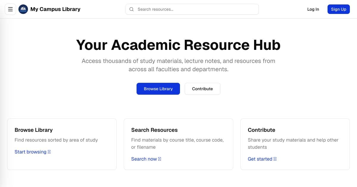 My Campus Library preview